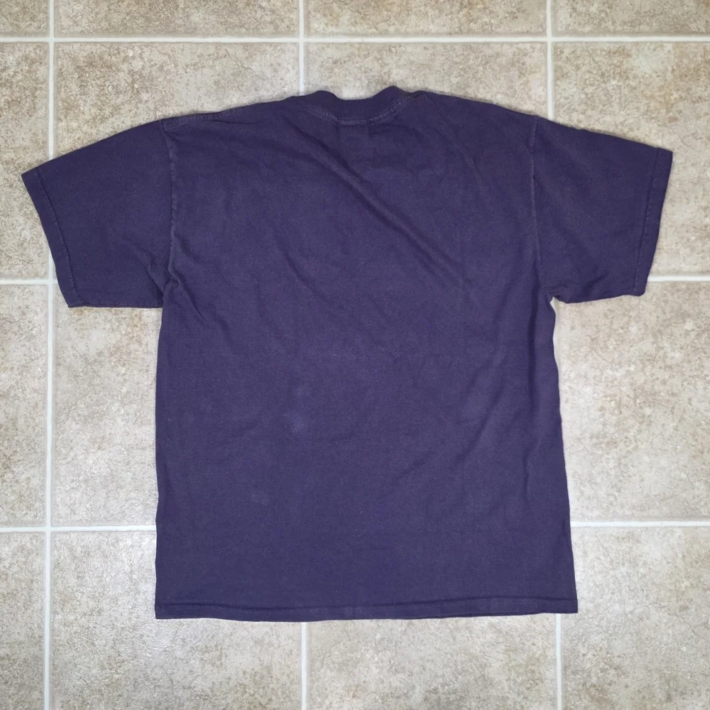 Coors Light Beer Graphic Tee Purple Mountain Logo Shirt L